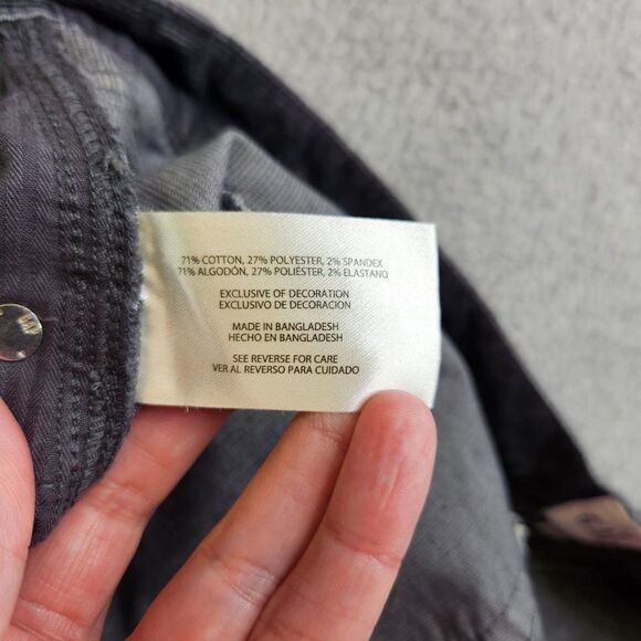 Gap Shorts Womens 16 Gray Corduroy Raw Hem Cut Off Mid Rise Stretch - Picture 11 of 13